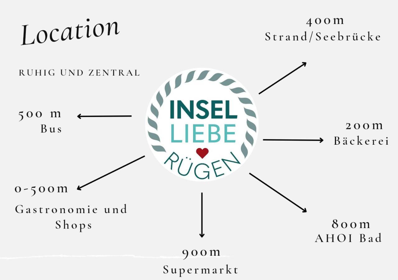 Das Appartement Inselliebe Ruegen Inkl Sauna Und 3H Taeglich Eintritt Ahoi Schwimmbad Sellin  ภายนอก รูปภาพ